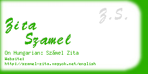 zita szamel business card